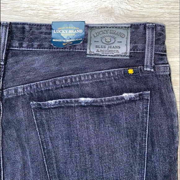 NWT Lucky Brand Bridgette Cropped Flare Black Size 12/31 - Picture 12 of 16